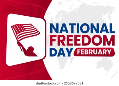 NATIONAL FREEDOM DAY Vector Illustration background on february