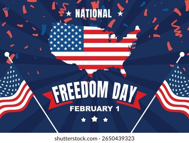 National Freedom Day Vector Illustration, February 1.