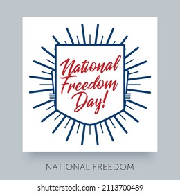National Freedom Day Vektorgrafik Design-Vorlage.