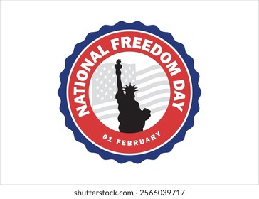 "National Freedom Day vectors feature symbols like the Liberty Bell, flags, eagles, and unity themes in red, white, and blue, celebrating freedom and the abolition of slavery in the U.S."