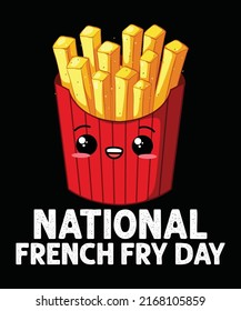 National French Fry Day T shirt Design