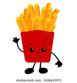 National French fry day vector. Bucket with french fries icons. American holiday food. National Day of French Free July 13th. Important day