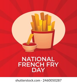 National French Fry Day vector design template. french fry vector illustration. snack illustration. vector eps 10.