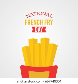 National French Fry Day Vector Illustration. Suitable for poster, banner, campaign, and greeting card
