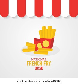 National French Fry Day Vector Illustration. Suitable for poster, banner, campaign, and greeting card
