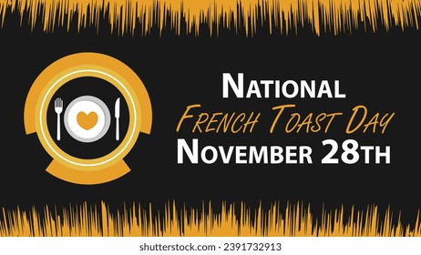 National French Toast Day vector banner design. Happy National French Toast Day modern minimal graphic poster illustration.