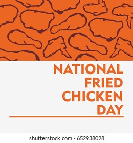 national fried chicken day illustration