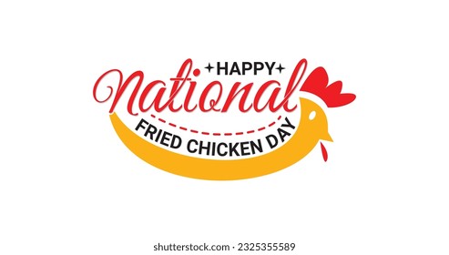 National Fried Chicken Day Vector Illustration. Great for greeting cards, posters, and banners.
