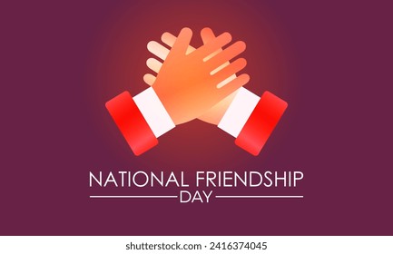 National Friendship Day February celebrated on 11th February. Vector banner, flyer, poster and social medial template design.