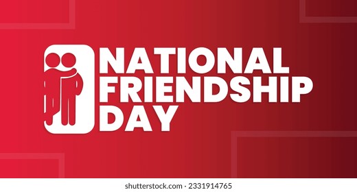 national friendship day, social media post, web, poster, background, greeting card, banner concept, suitable for sale, vector illustration. 