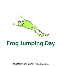 national frog jumping day - vector