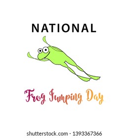 national frog jumping day - vector