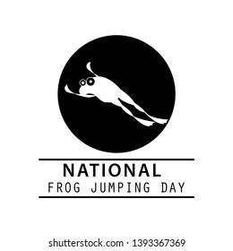 national frog jumping day - vector
