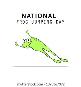 national frog jumping day - vector
