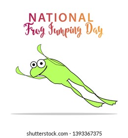 national frog jumping day - vector