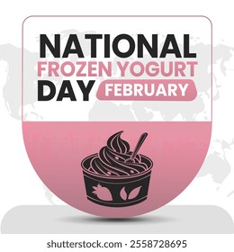 NATIONAL FROZEN YOGURT DAY Vector Illustration for post background