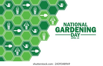 National Gardening Day. Holiday concept. Template for background, banner, card, poster with text inscription