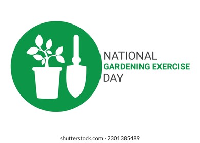 National Gardening Exercise Day Vector Design Template. Suitable for greeting card, poster and banner.