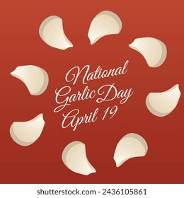 National Garlic Day design template good for celebration usage. garlic vector illustration. vector eps 10. flat design. 