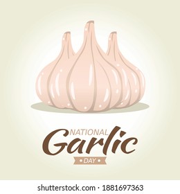 National Garlic Day Vector Illustration. Suitable for greeting card poster and banner.