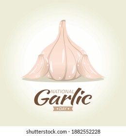 National Garlic Day Vector Illustration. Suitable for greeting card poster and banner.