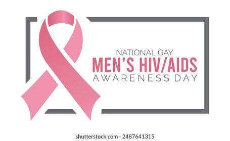 NATIONAL GAY MEN’S HIV AIDS AWARENESS DAY is observed every year on September. banner design template Vector illustration background design.