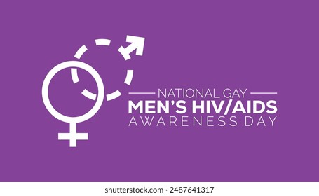 NATIONAL GAY MEN’S HIV AIDS AWARENESS DAY is observed every year on September. banner design template Vector illustration background design.