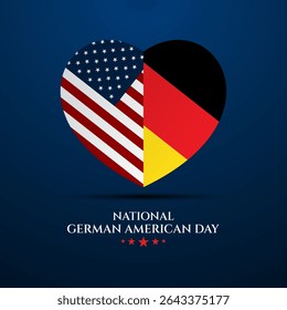 National German American Day background Vector Illustration