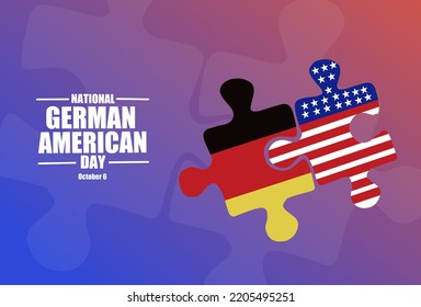 National German American day October 6 vector illustration, holiday concept, suitable for web banner or poster campaign