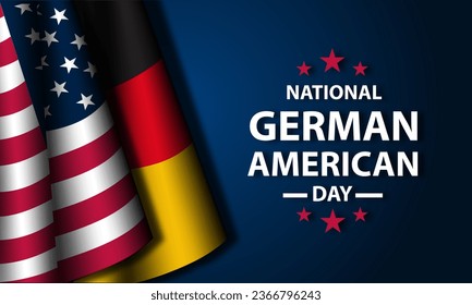 National German American Day October 6 background Vector Illustration