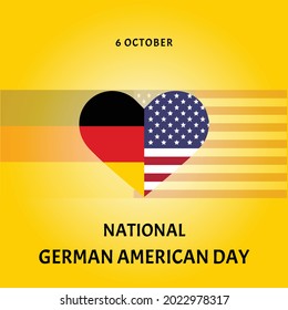 National German American day, Vector illustration design.