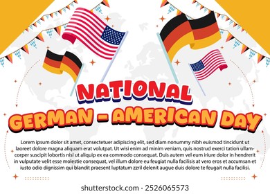 National German-american Day – October 6, 2024, Attractive Design, Can Be Used on All Social Media Platforms, Beautiful Color Combination, Get It Now for the First Purchase.