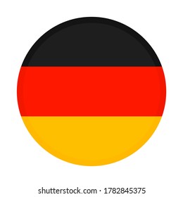 National Germany flag circle on white background.