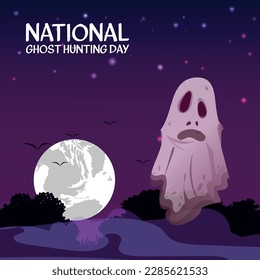 national ghost hunting day. Design suitable for greeting card poster and banner