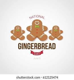 National Gingerbread Day Vector Illustration. Suitable for Greeting Card, Poster and Banner.