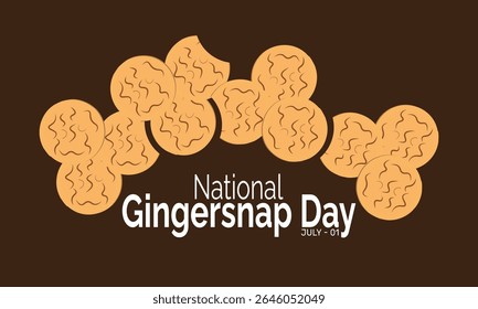 Ilustração de fundo do Dia Nacional de Gingersnap. Conceito de férias. Utilize para plano de fundo, banner, cartaz, cartão e modelo de design de pôster com design de ilusão profissional 