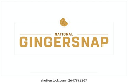 Projeto do Dia Nacional do Gingersnap sobre fundo branco, Projeto tipográfico do Dia Nacional do Gingersnap, Projeto Vetorial do Dia Nacional do Gingersnap, Dia Nacional do Gingersnap