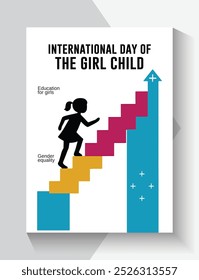 National Girl Child Day, Social Media Post Vector Design Template
