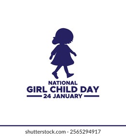 National Girl Child Day, Social Media Post Vector Design Template, Vector illustration of National Girl Child Day social media feed template