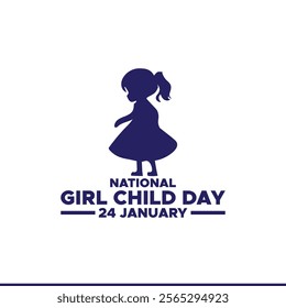 National Girl Child Day, Social Media Post Vector Design Template, Vector illustration of National Girl Child Day social media feed template