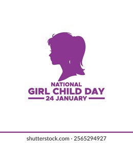 National Girl Child Day, Social Media Post Vector Design Template, Vector illustration of National Girl Child Day social media feed template