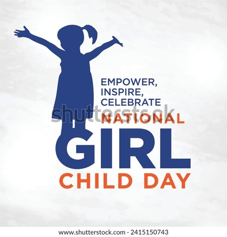 National Girl Child Day Vector Template