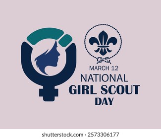 National Girl Scout Day. Great for Cards, banners, posters, social media and more.