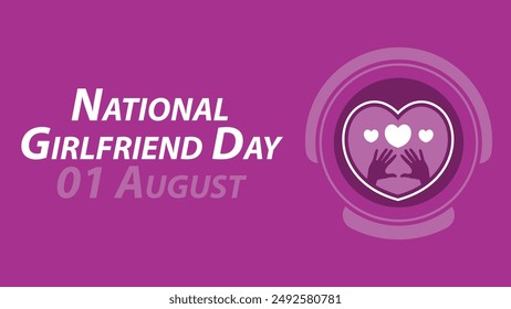 National Girlfriend Day vector banner design. Happy National Girlfriend Day modern minimal graphic poster illustration.