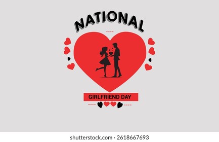 national girlfriend day vector icon design here 