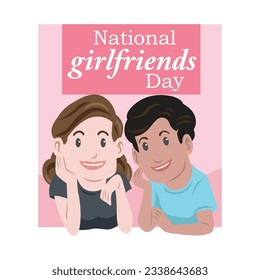 national girlfriends day vector illustration