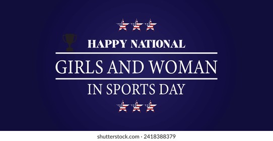 National Girls And Women In Sports Day Text Design