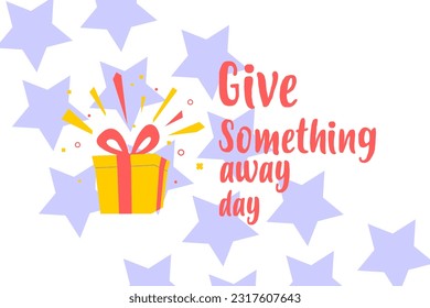 national give something away day, surprise red gift box, birthday celebration, special give away package, loyalty program reward 