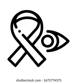National Glaucoma Awareness Icon Vector. Outline National Glaucoma Awareness Sign. Isolated Contour Symbol Illustration