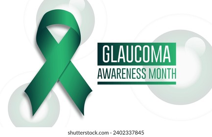 National Glaucoma Awareness Month Background Vector Illustration 